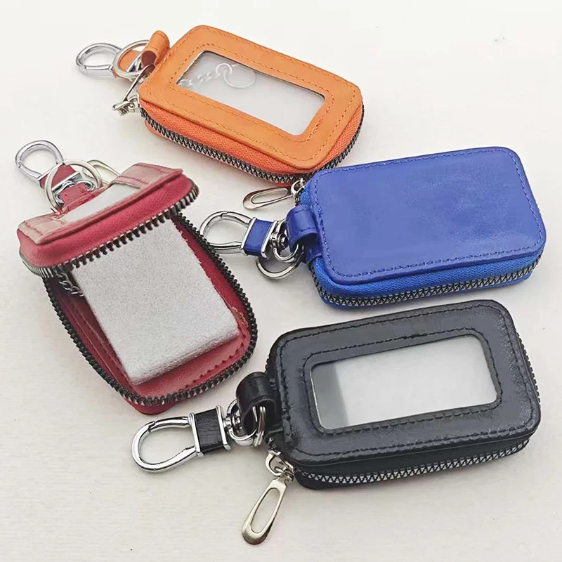 1pc Auto Schlüssel Fall Schlüssel Schutz Schlüssel Kette Münze Halter Metall Haken Und Schlüsselring Brieftasche Zipper Retro Tasche Für auto Fernbedienung Schlüssel Fob
