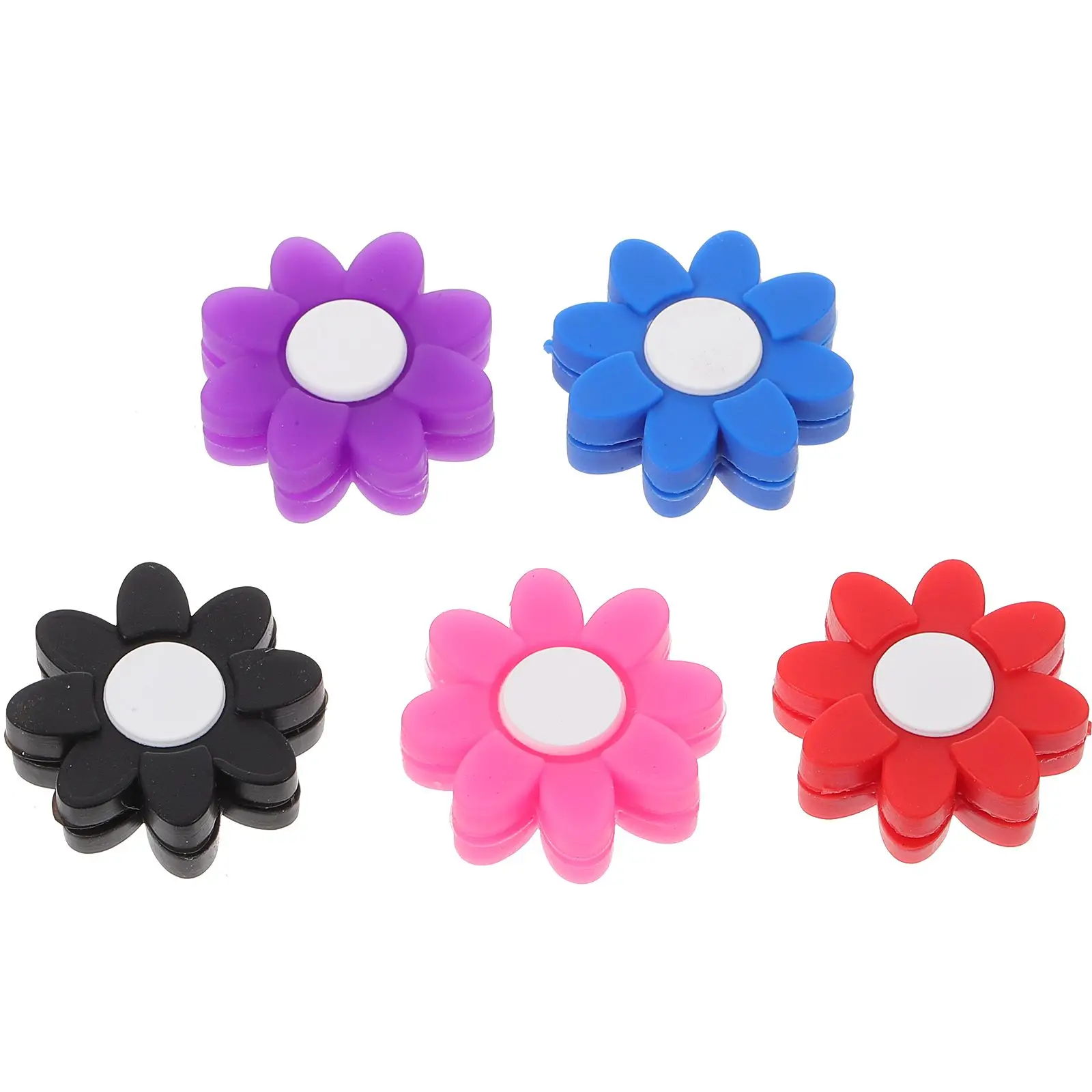 

5 Pcs Tennis Racket Accessories Dampener Vibration Petal Shocking Absorber Cartoon Racquet Balls R om Color Minimize Vibration