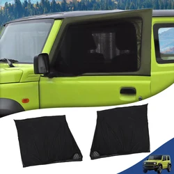 2PCS Car Sunshade Curtain Mesh Side Window Sun Shade Visor Protection Insect Net for Suzuki Jimny 2007-2025 Interior Accessories