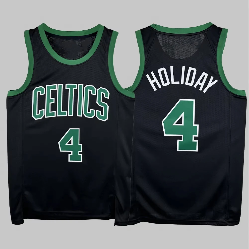 Loose Breathable Quick-Drying Basketball Training Jersey 3D Printing Celtics No. 88 No. 4 Holiday Keita Jersey Men's Jersey