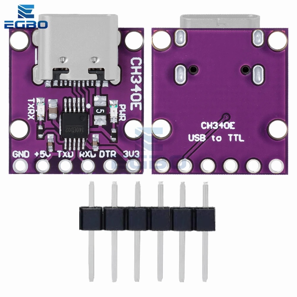 1~5PCS EGBO CH340N SOP8 USB to TTL module Pro Mini downloader replaces CH340G CH340E CH340C CH9340