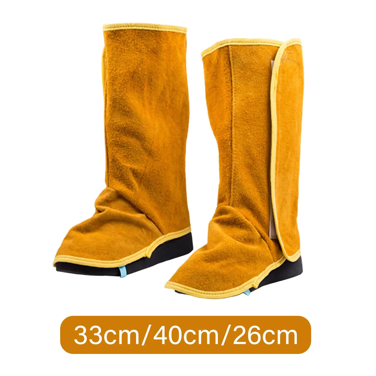 Welding Spats Easy to Wear Reinforced Fire Resistant Cowhide Welding Foot Guard