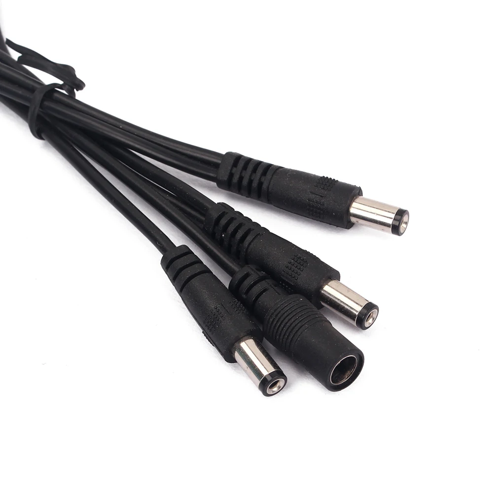 

3 Way Effect Pedal Cable for Electric Guitar High Conductivity Wear Resistance Daisy Chain Black Color Power Supply Accessories