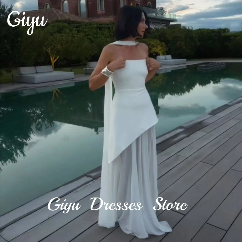 Giyu-Robe de mariée blanche à bretelles, simple, ligne A, longueur au sol, pour patients, quel que soit le patient, personnalisée, 2025