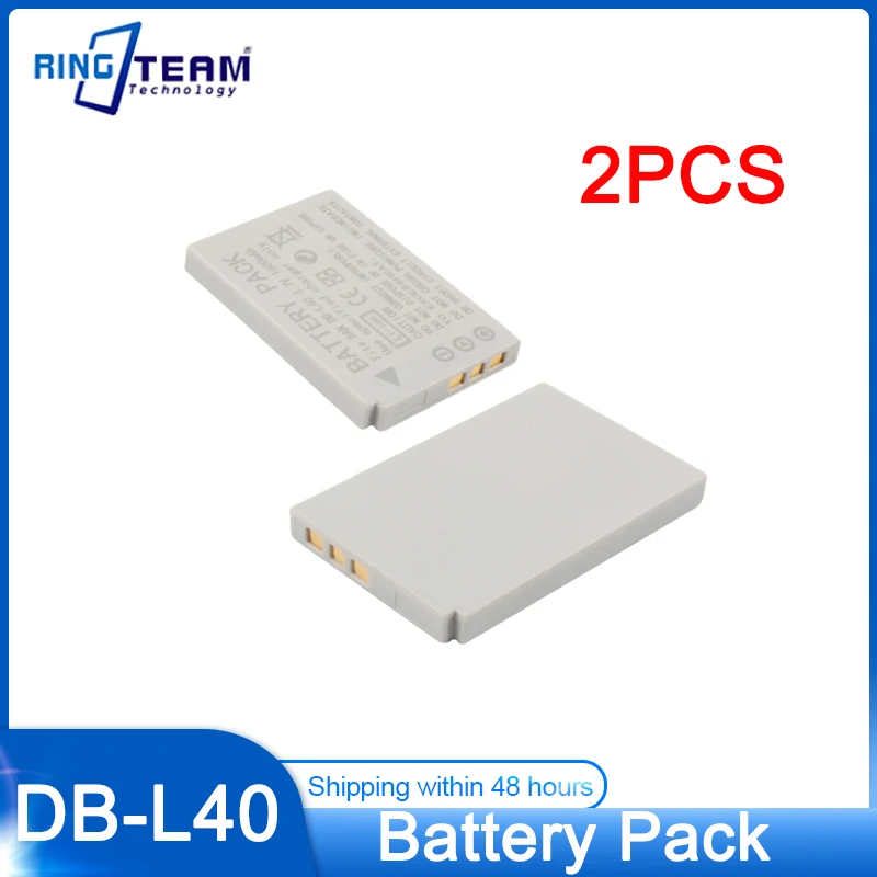 2 uds 3,7 V 1600mAh DB-L40 DBL40 DB-L40A batería de cámara para Sanyo VPC-HD700 VPC-HD800 HD1 HD2 DMX-HD700 HD1A DMX-HD1, DMXHD1