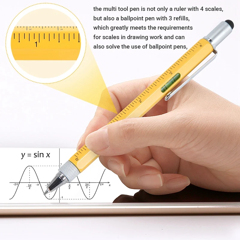 男性用マルチツールペン、stocking stuffers、クールガジェット、お父さんのためのユニークなクリスマスギフト、6 in1