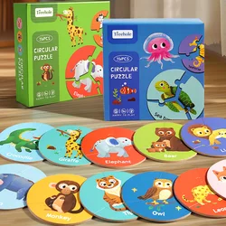 Circular Puzzle, Early Educational Animal Pairing Puzzle, Interactive Focus Logic Training, Board Game Toy, Birthday Gift