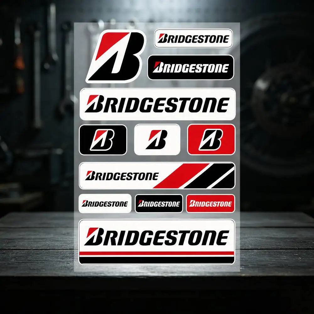 Bridgestone Safety Reflective Waterproof Auto Decal Scratch Cover Stickers Universal For Bike Helmet Mug Refrigerator - view 4