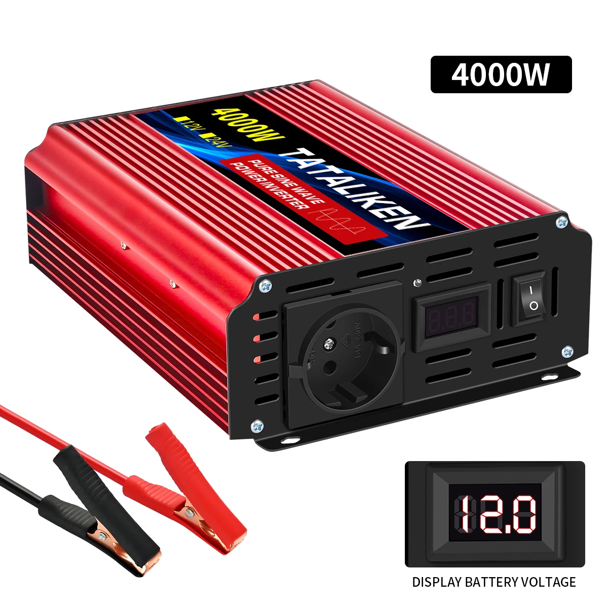 EU Buchse Reine Sinus Welle Inverter 1000 W/300 W/5000 W/6000 W DC 12 V zu AC 220 V 50 HZ Power Inverter Ladegerät Konverter Adapter