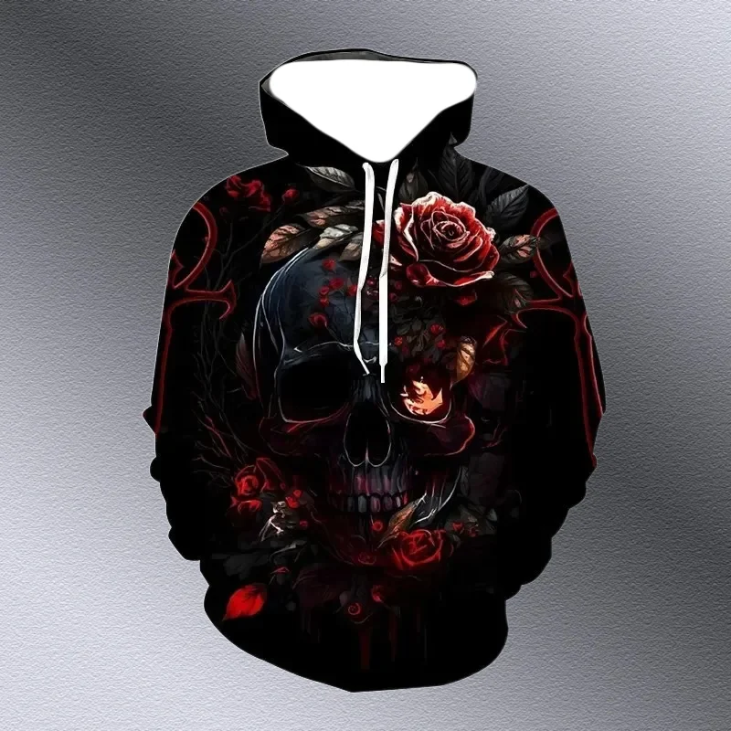 

25 Popular Hip Hop Skeleton Hoodie 3D Printed Skeleton Street Dress Hoodie Long Sleeve Men's Casual Fashion High End Sportswear