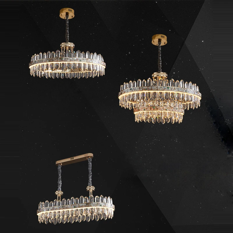 

Modern round Golden Silver K9 Crystal shade LED Hanging Chandelier Lighting,Lustre Luminaire Home Decoration for Living Room