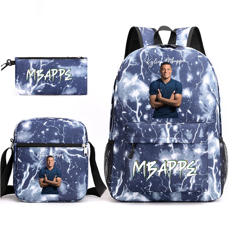 Print Student Backpack Set, saco de escola infantil, bolsa de ombro, estojo, 3 pcs