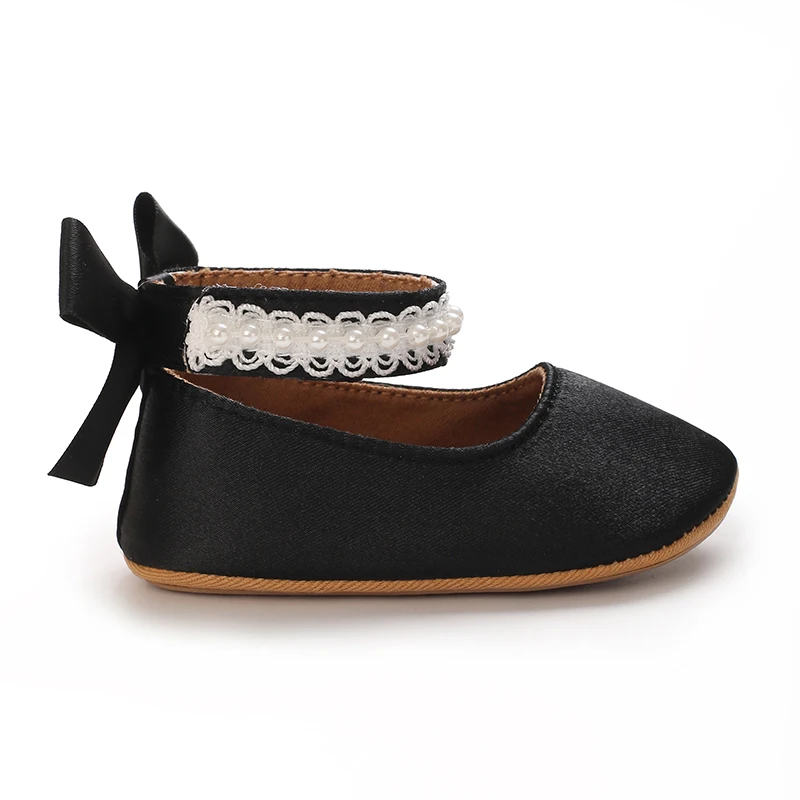 Mary Jane Flats für Kleinkinder, Mädchen, mit Schleife, rutschfeste, weiche Sohle, Prinzessinnen-Laufschuhe für Kleinkinder, Sneaker, Hochzeitskleid, Tanzschuhe – Detail 12