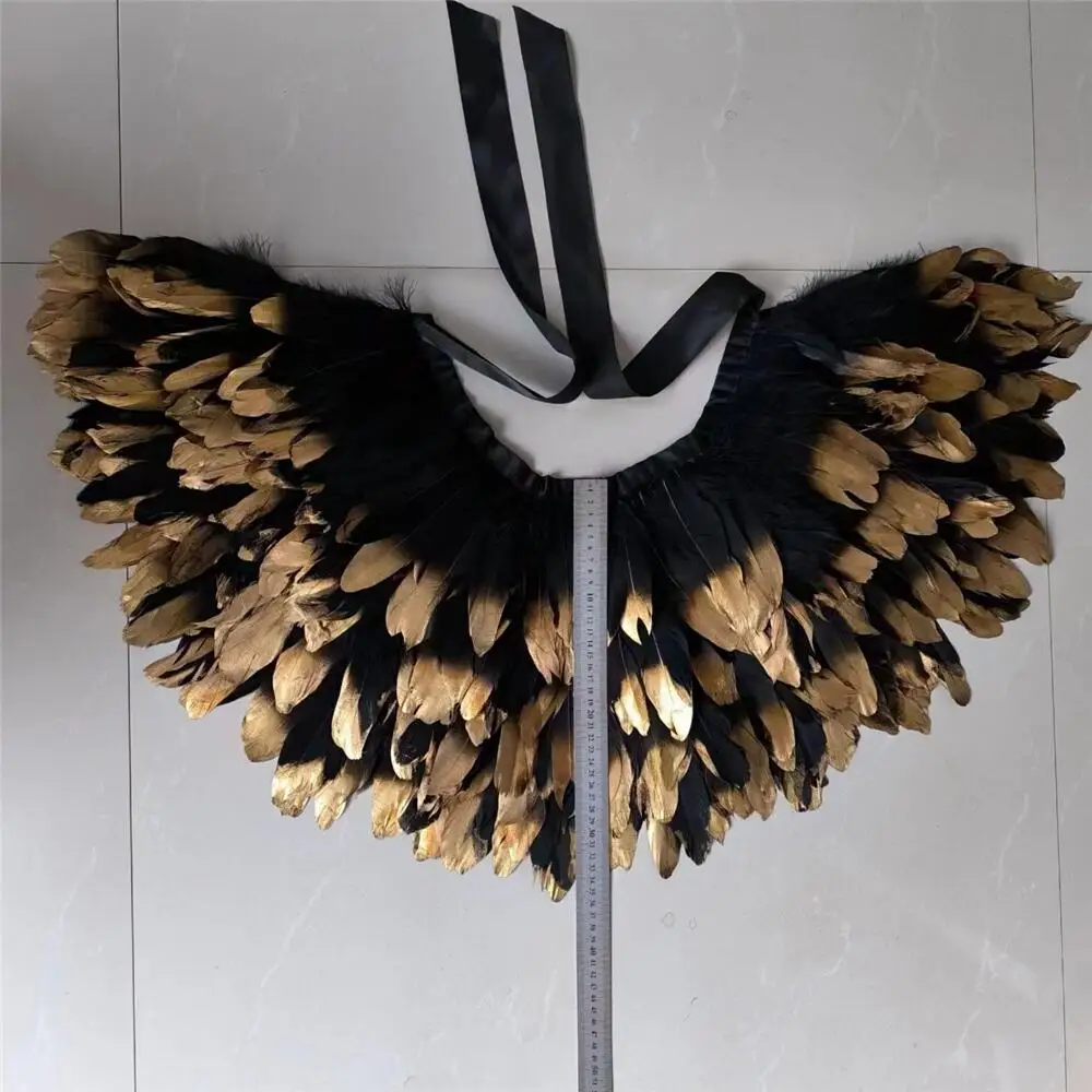 Gothic Feather Cape Set Steampunk Dress-Up Shawl Carnival Party Stage Show Role Play Costume for Halloween Cosplay Costumes New