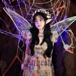 성인 여성 할로윈 코스프레 파티 무대 공연 사진 액세서리, 꽃 요정 엘프 천사 나비 날개