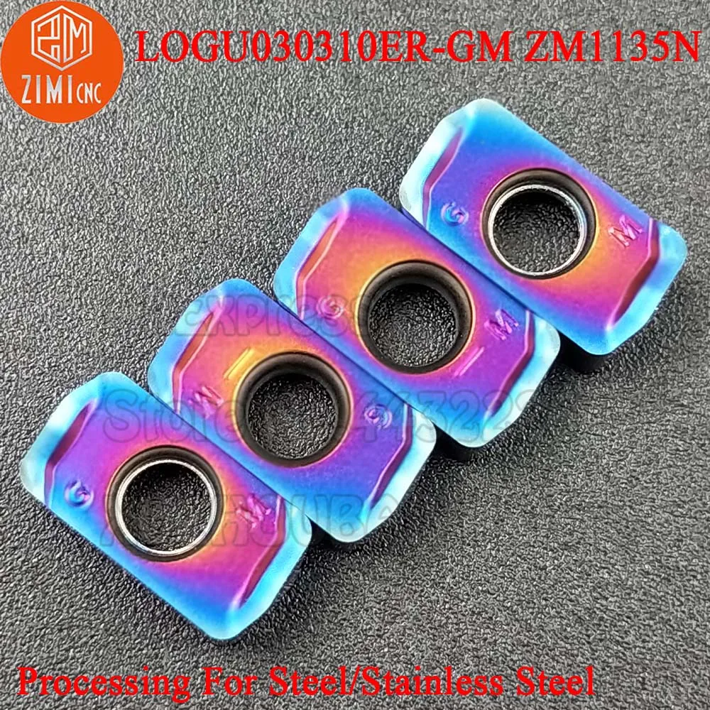 LOGU030310ER-GM LOGU030310ER جنرال موتورز LOGU030310 LOGU 030310 LOGU030310ER-GM ZM1135N مزدوجة القاطع كربيد تغذية سريعة طحن إدراج