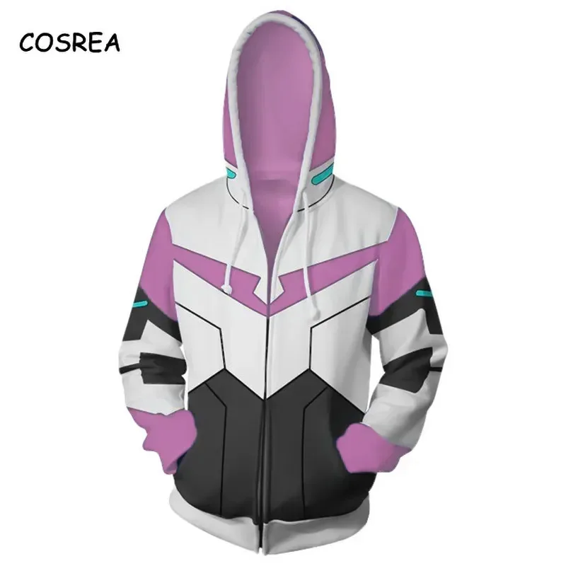 Voltron felpa con cappuccio corta crop top sportivo Shiro/tl/hunk/Pidge/felpe a maniche lunghe cardigan costume cosplay