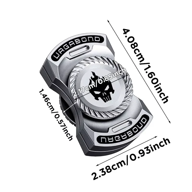 1 قطعة 3 في 1 لعبة تململ الدفع المغناطيسي - أداة تخفيف التوتر EDC سبينر، أداة تركيز ADHD للأطفال في المكتب والبالغين