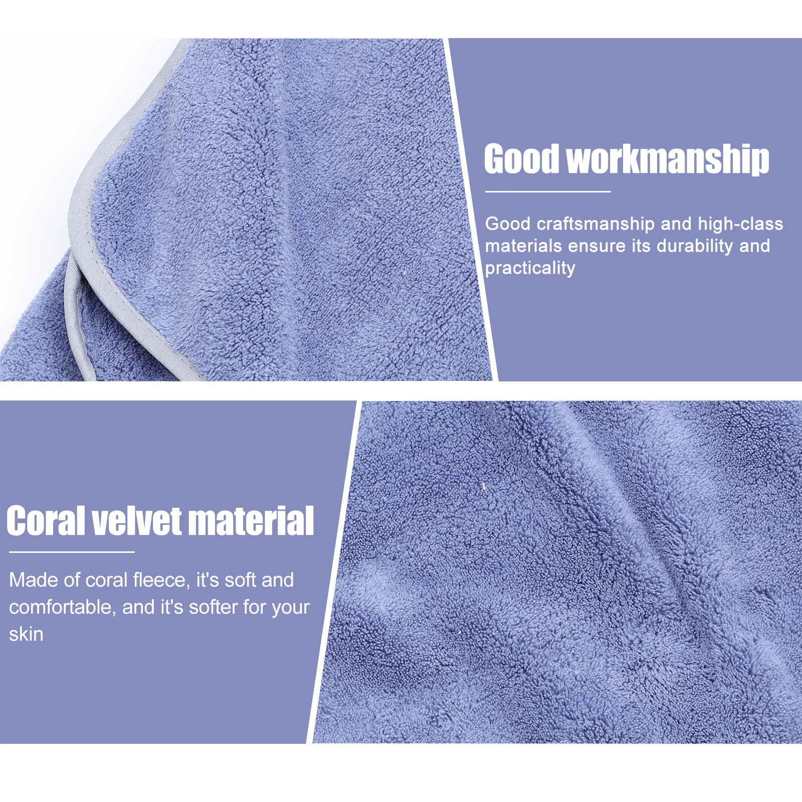 

Extra Large Coral Fleece Bath Towel Skin-Friendly Soft Absorbent Versatile Swimming Travel Pool Towel Extra Thick Bath Towels