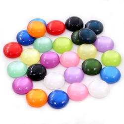 New Fashion Hot Sale 40pcs 8 10 12mm Mix Colors Flat back Resin Cabochons Cameo