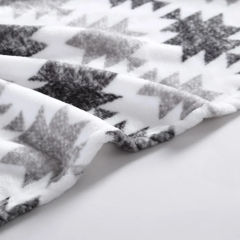 Coperta in pile peluche ultra morbido Canyon Ikat grigio 60X50