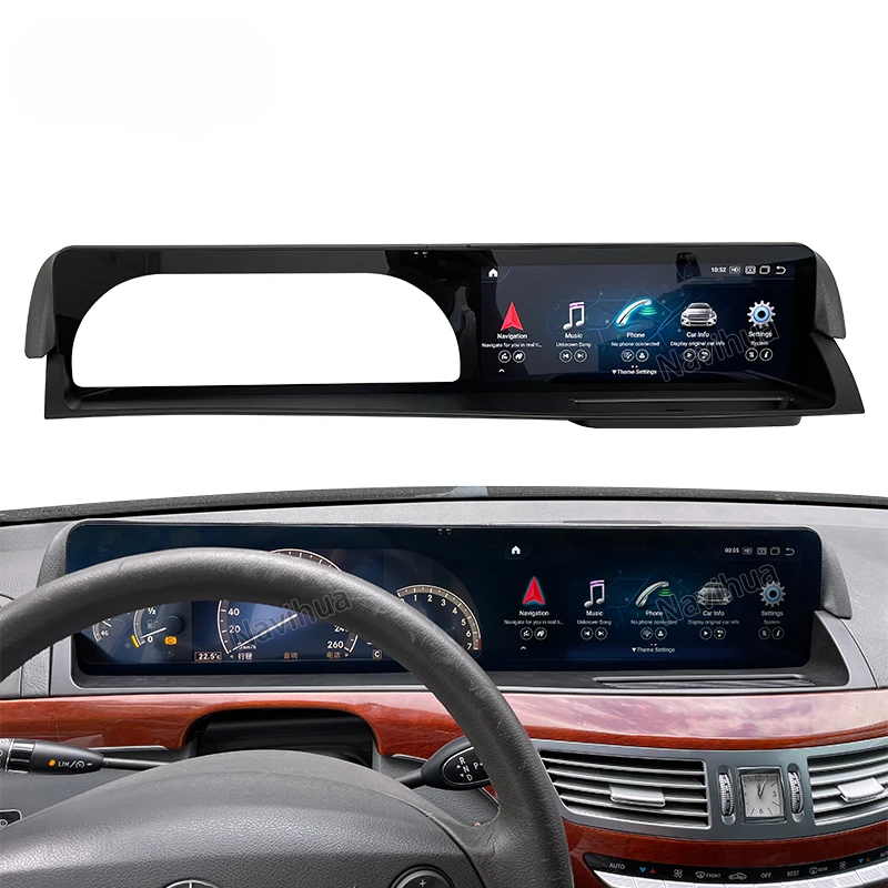 

For Mercedes Benz S Class W221 CarPlay Android GPS Multimedia Stereo Navigation Twin Screen Leather Edition DVD Player Car Radio