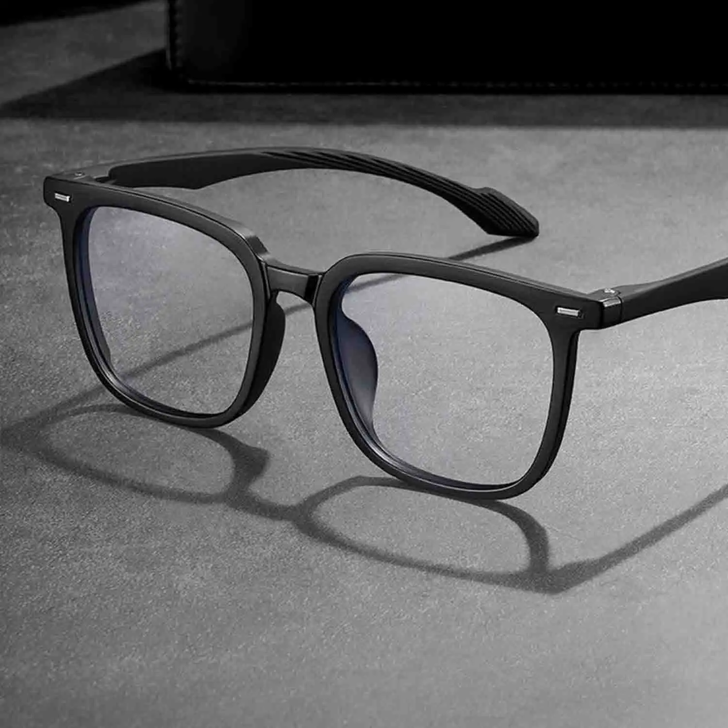 Blaulichtblockierende Brillen aus PC-Material, Anti-Blaulicht-Brille, künstlerische Brillen, Anti-Blaulicht-Brille mit großem Rahmen für Party-Männer – Detail 1