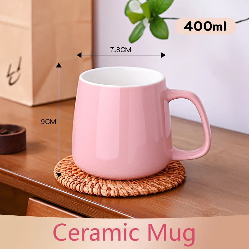 400ml Snoopy Ceramic Mug Cartoon Water Cup Office Coffee Milk Tea Drinkware Home Juice Cup Women Breakfast Mug with Handle Gifts