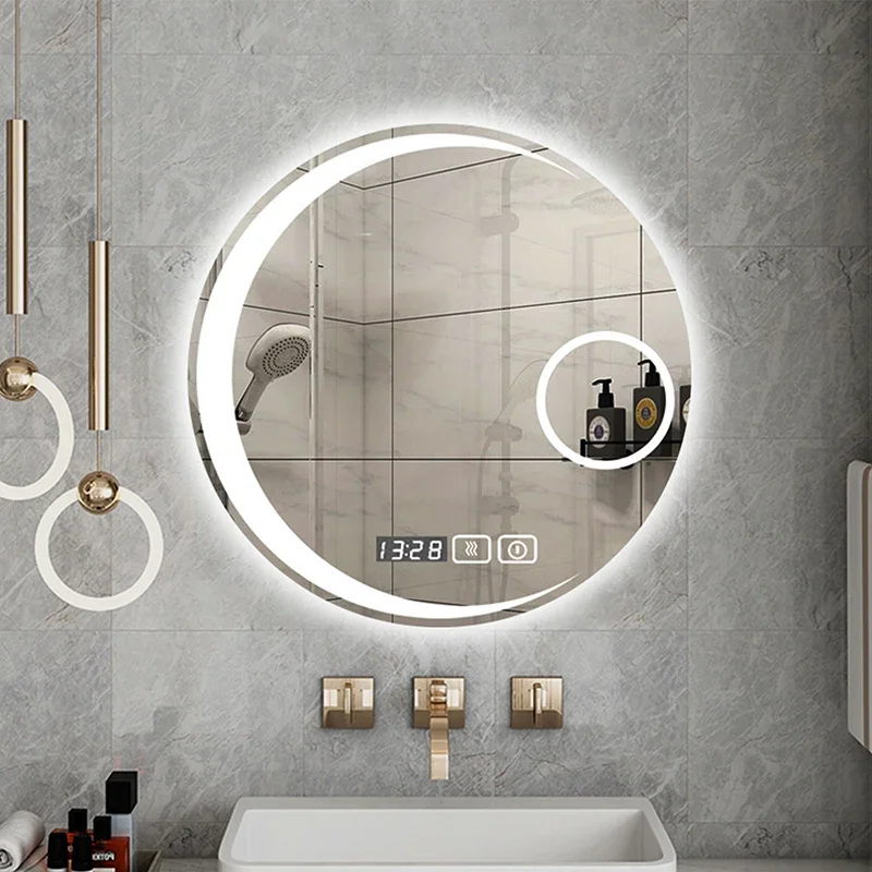 Vanity Bath Smart Bathroom mirror  Anti Fog Hotel Beauty Makeup shower shaving mirror Wall Mounted  bathroom accessories GY