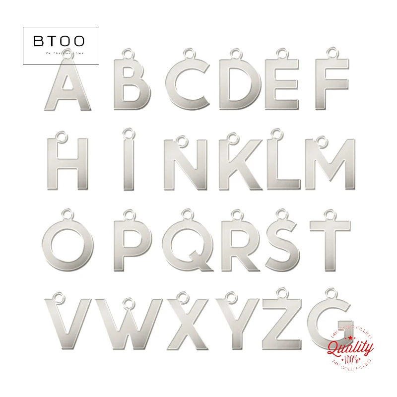 

S925 Стерлингового Серебра 5,9 мм Подвеска с буквами алфавита Начальная подвеска с алфавитом Персонализированные ювелирные изделия Очаровательный ювелирный кулон с буквами