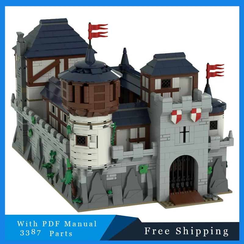 

3387 шт. средневековый изысканный замок, модульные строительные блоки, ретро архитектурная модель, украшение для дисплея, игрушка для детей, сборка, подарок