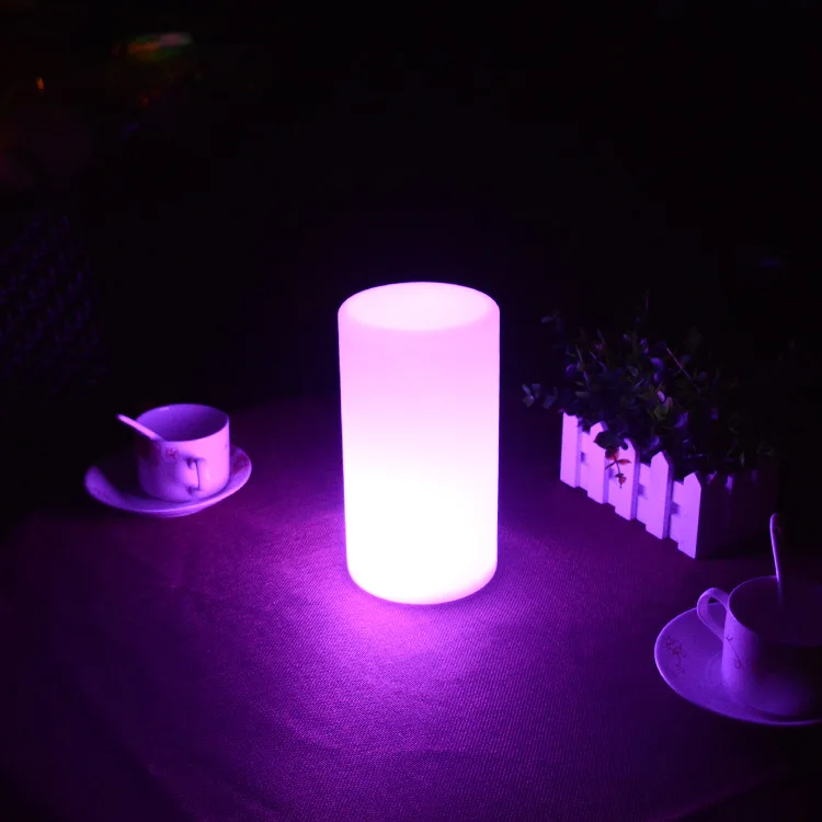 New Simple Cylindrical Lamp Bedside Desktop Atmosphere Lamp Breathing Sleep Night Light Stepless Dimming Design Atmosphere Light
