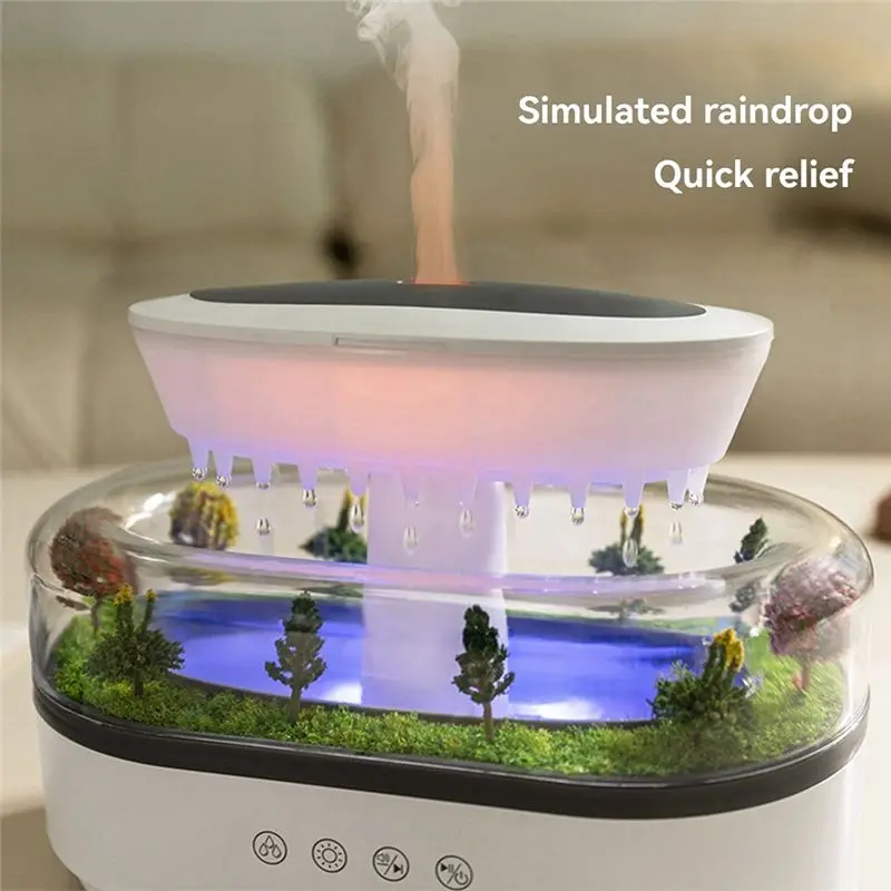 A69X-Landscape Aromatherapy Machine With Humidifier And LED Atmosphere Light For Home Bedroom European Regulations
