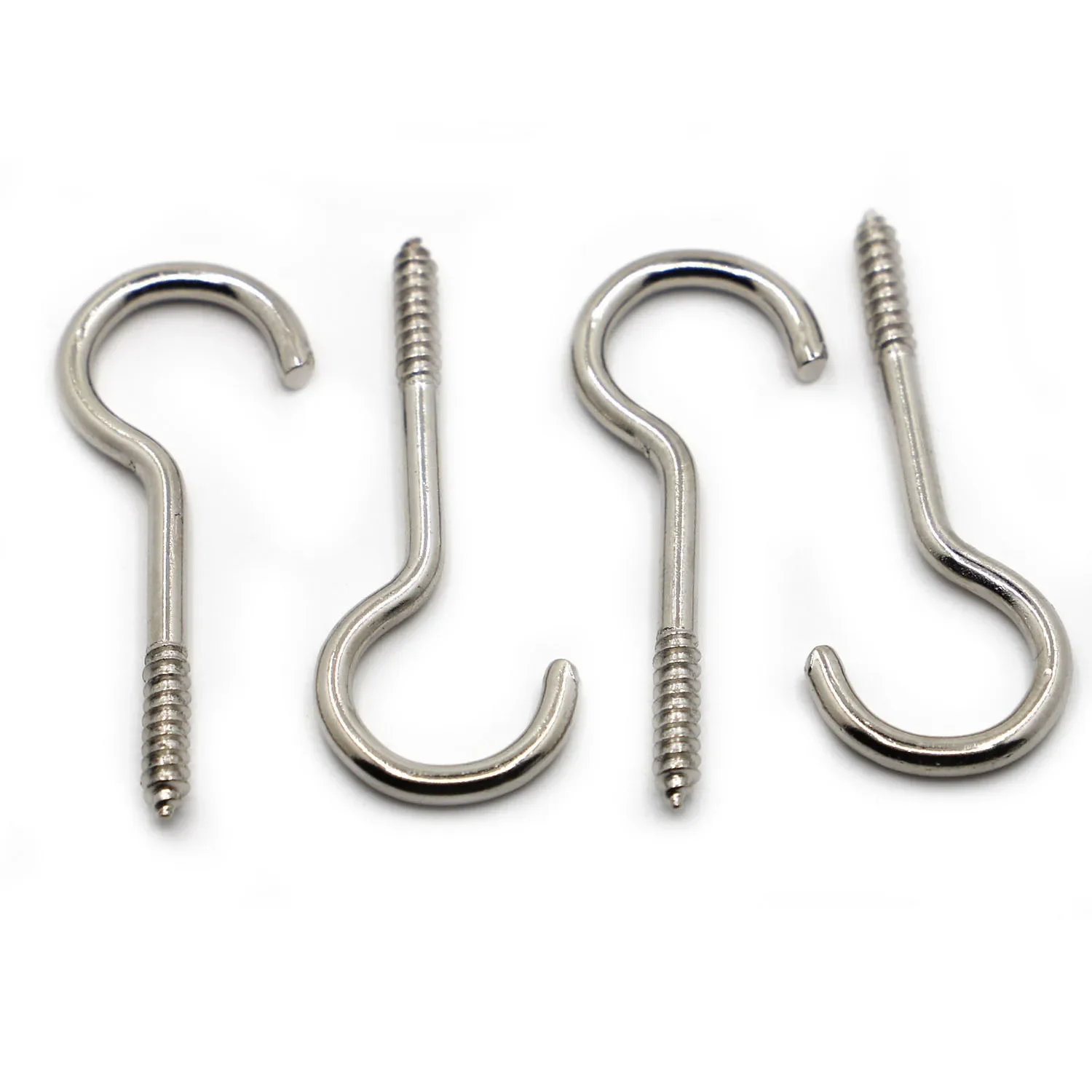 Nickel Light Hook Ring Question Mark Hooks Sheep Eye Hook Screws 1# 2# 3# 4# 5# 6# 8# 10# 12# 14# Self-tapping Screw Hooking