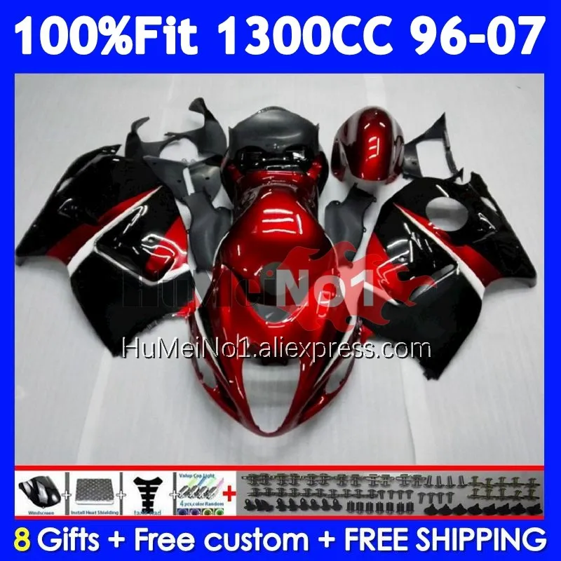 Wine Red Fairing For SUZUKI Hayabusa GSXR-1300 GSXR 1300 CC 125No.0 GSXR1300 1996 1997 1998 1999 2000 2001 02 03 04 05 06 07