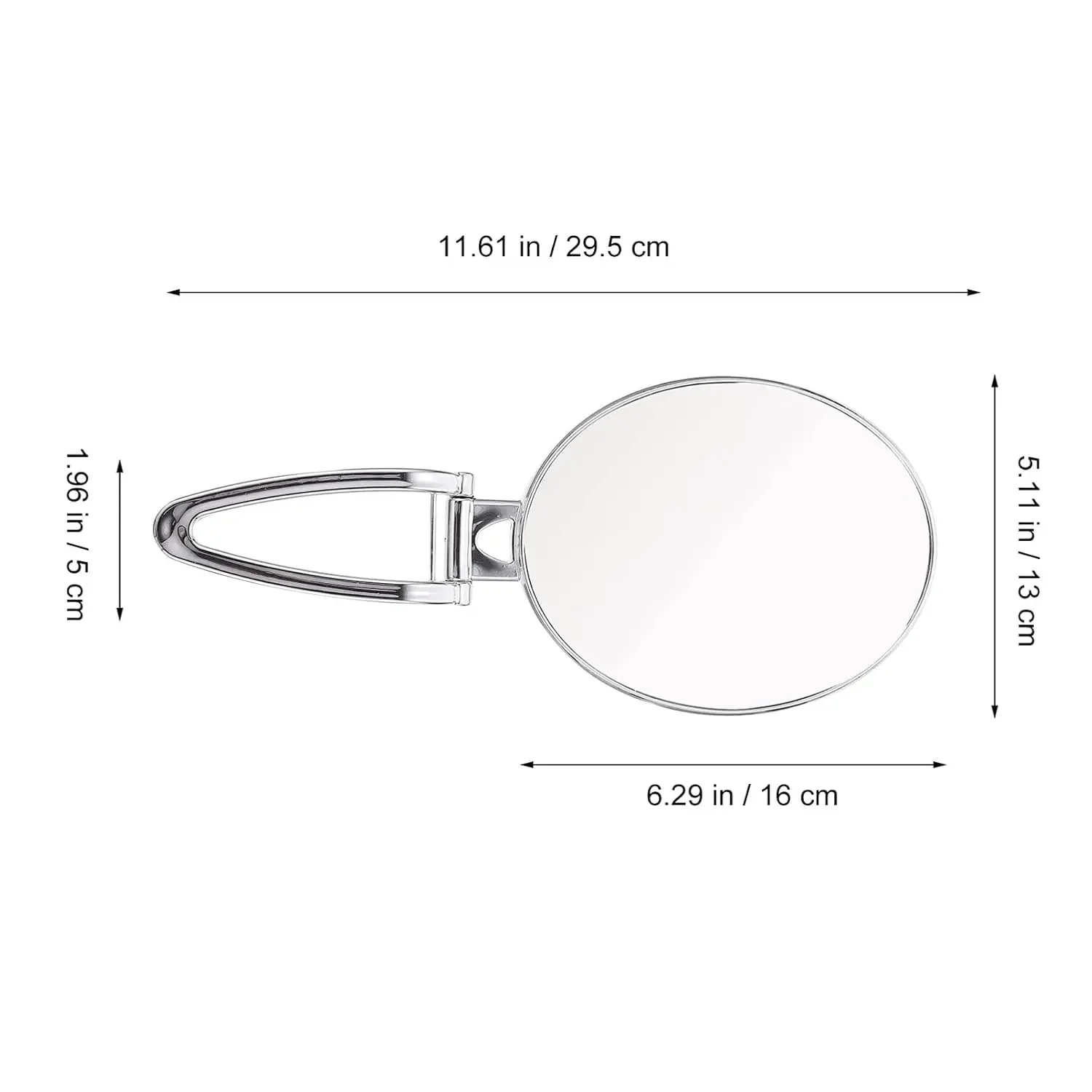 Vanity Pocket Mirror with 3x Mirror for Desk Tabletop Pocket Portable Magnifying Swivel Handheld Alloy Folding Mirror Travel