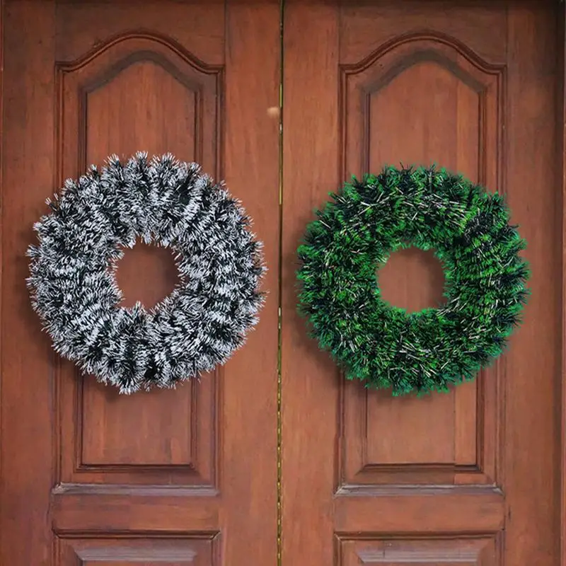 

Artificial Christmas Wreath Navidad Party Wall Door Christmas Simulated Pine Garland, Hoop Wreath Staircase Balcony GardenWreath