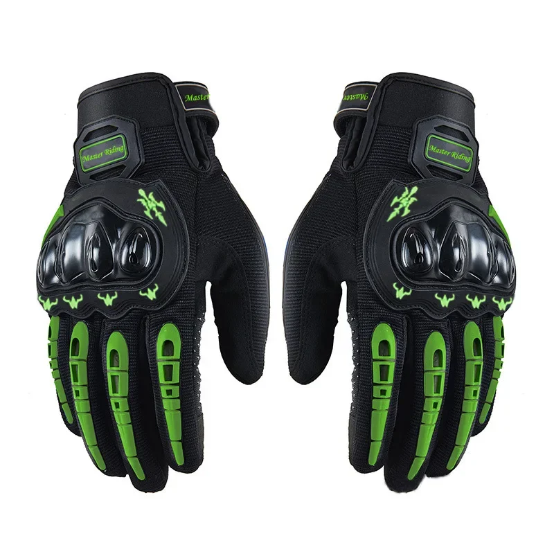 

Kawasaki motorcycle gloves, full finger gloves, anti slip and wear-resistant gloves, off-road racing protective equipment gloves