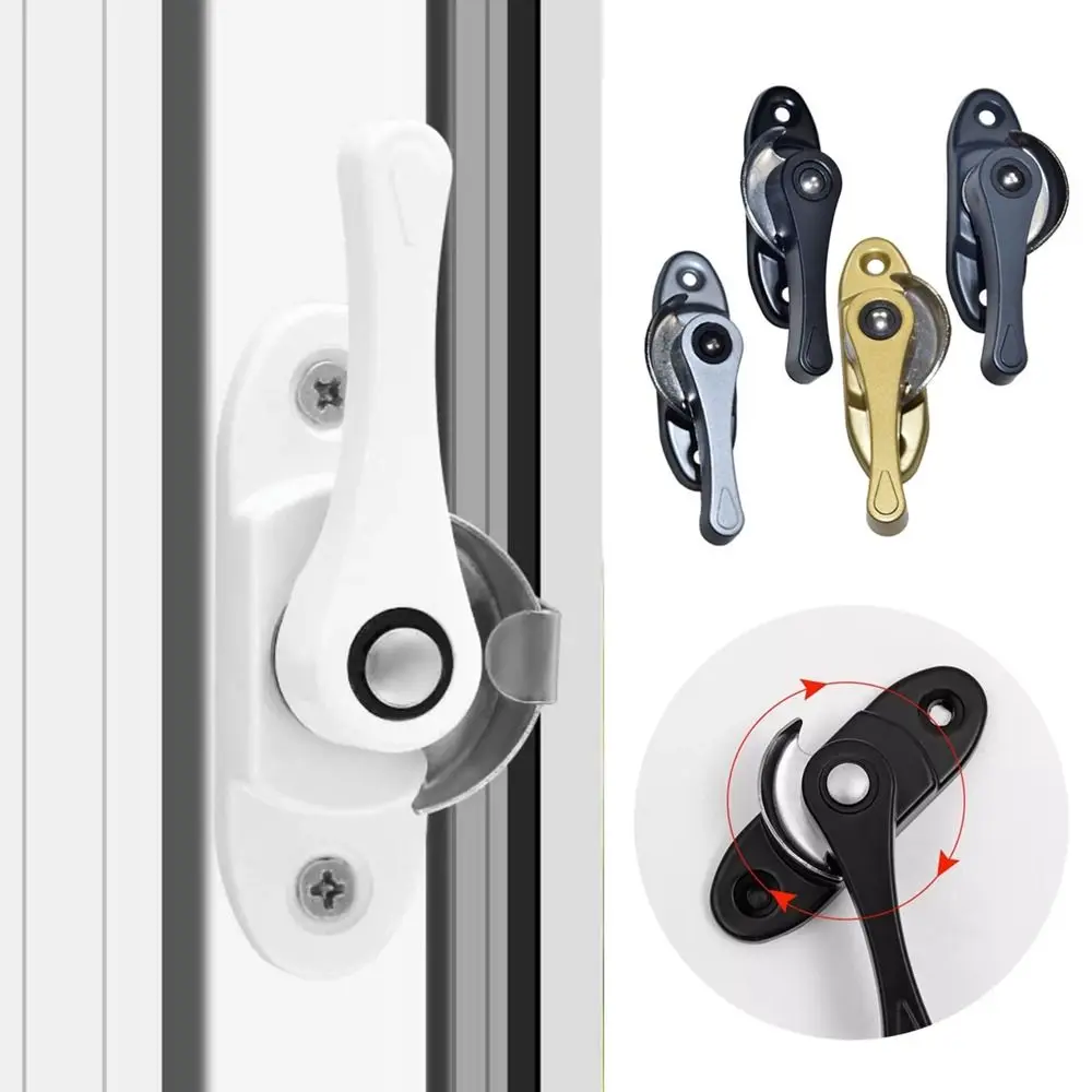 Aluminum Alloy Window Safety Lock Double-sided Hardware Window Lock Buckle Anti Wear Multifunctional Sliding Door Lock