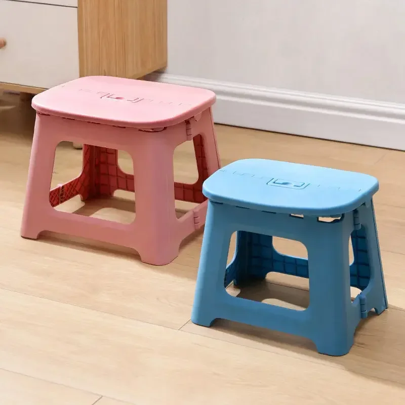 Folding Stool Convenient Storage Simplified Plastic Small Bench for Adults and Children Portable and Stacked Outdoors Foot Stool