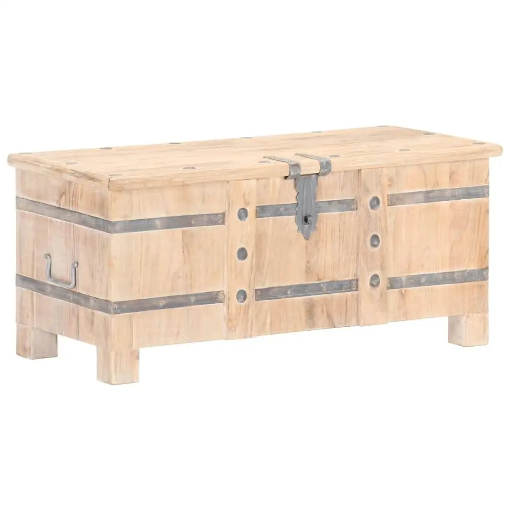 Solid Acacia Wood Chest - 35.4x15.7x15.7 inches, Stylish Storage Solution