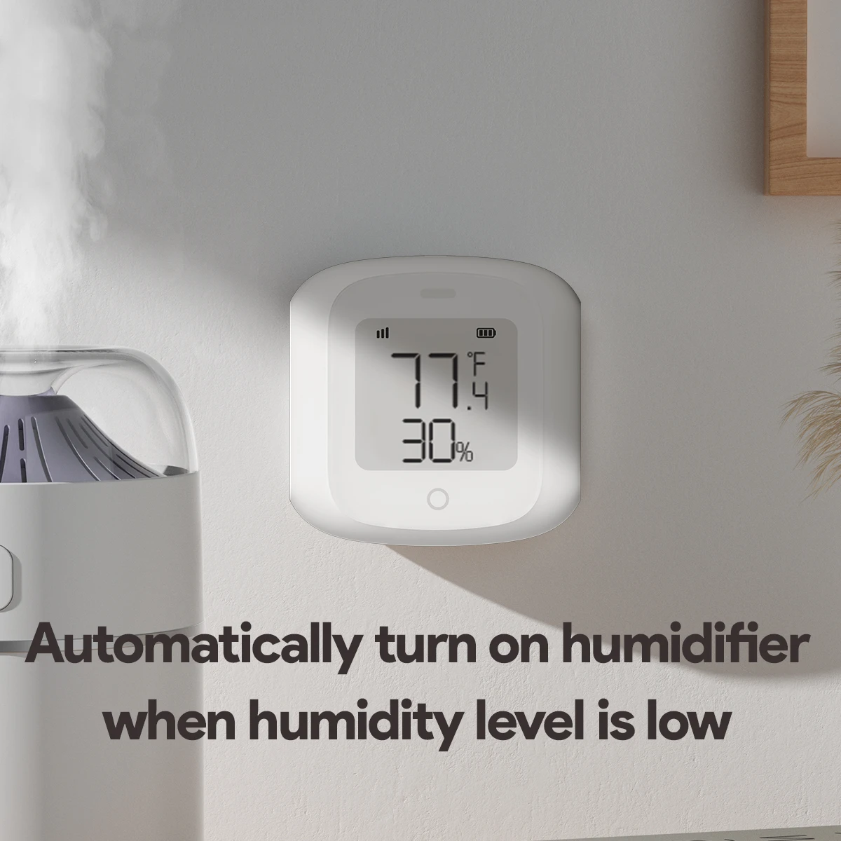 Tuya ZigBee3.0 Temperature Humidity Sensor WiFi Indoor Thermometer LCD Display Works with Alexa Google Smart Home Automation
