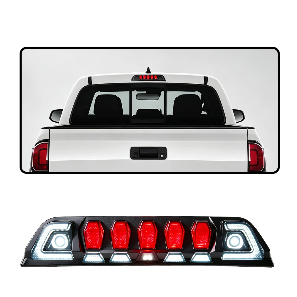 Dual Function LED High Mount Brake Light + Cargo Lamp For Toyota Tacoma 2016-2023 3rd Gen Pickup Truck Rear Warning Light