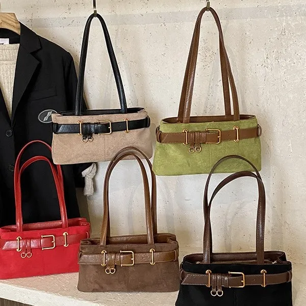 

Нишевая женская сумка подмышки в стиле ретро, новинка 2025, модная осенне-зимняя модная портативная сумка для путешествий, большая вместительная сумка