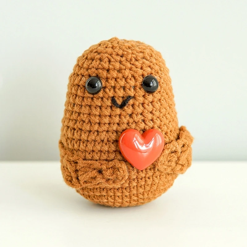 Funny Knitted Potato Figurine Inspirational Decoration for Home and Office Spread Positivity with Potato Decors Dropship