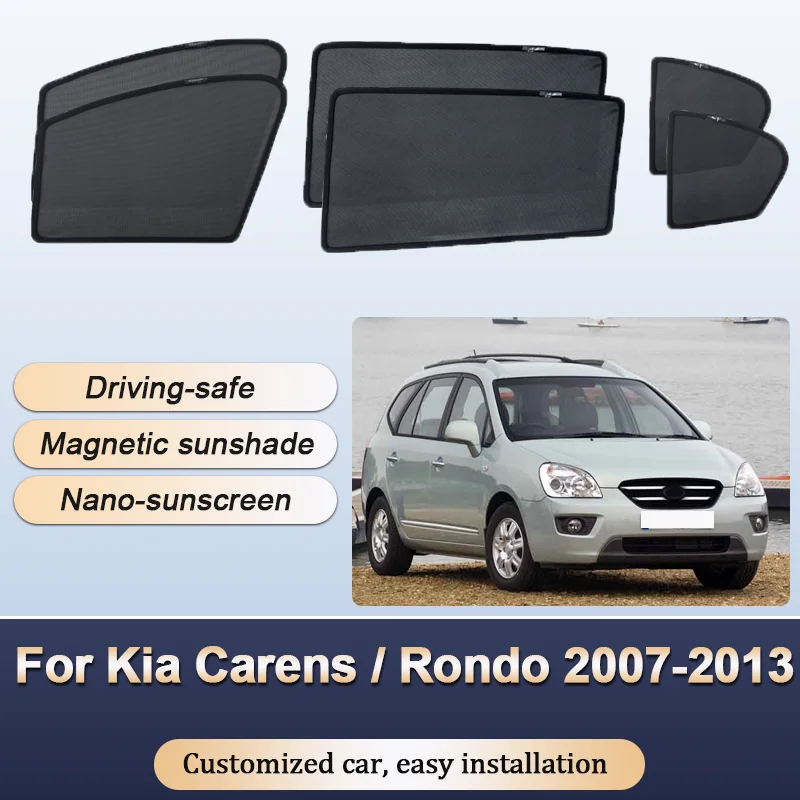 

Sun Shade For Kia Carens Rondo7 MK2 Naza Citra 2 UN Rondo 2007-2013 Sunshade Magnetic Heat insulation Mesh Visor Car Accessories