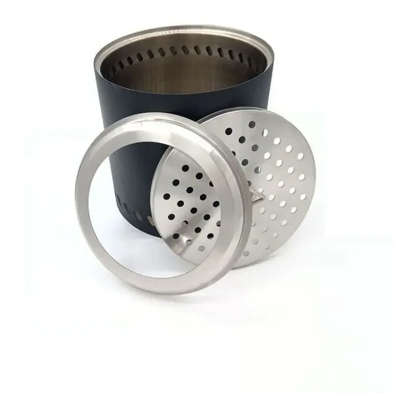 Outdoor SUS Heater Portable Bonfire Stainless Steel Burner Mini Fire Wood Stove Furnace Outdoor Camping Smokeless Fire Pit
