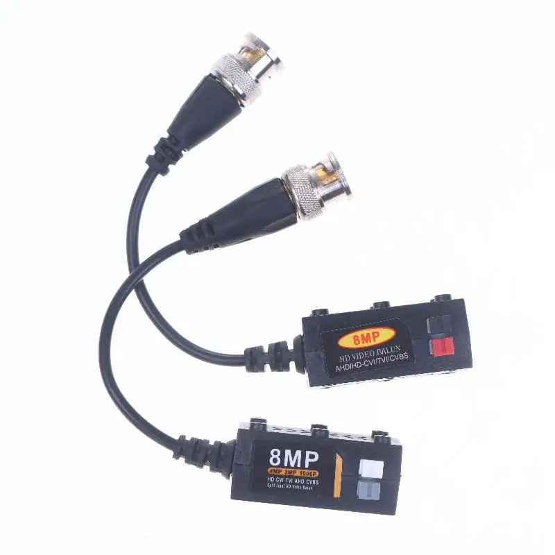 Supporto AHD/CVI/TVI 8MP 4K Telecamera Cat5e/Cat6 UTP Connettori cavo Twisted BNC CCTV Video Ricetrasmettitori passivi