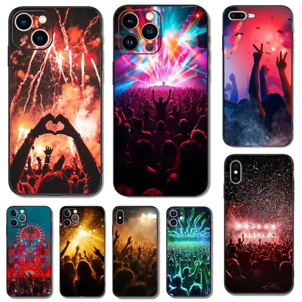 

T-Tomorrowland Music Festival Phone Case For iPhone16,15,14,13,12,11Pro,X,XS,Max,XR,Plus,Mini Soft Silicone Black Shockproof TPU