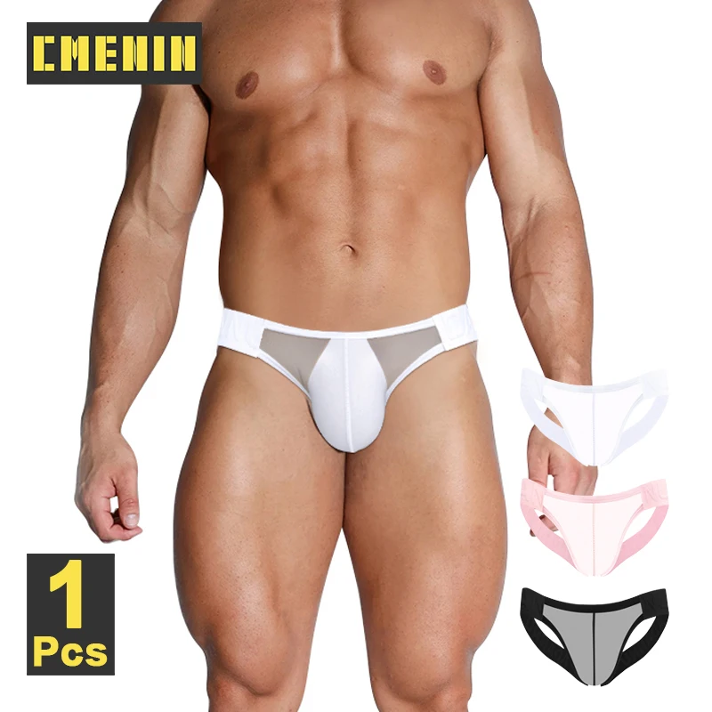 CMENIN Hip Raise Sexy Men\' Thongs Ultra-thin Ice Silk Men Underwear Transparent Mesh Breathable Man Underpant G String & Thongs